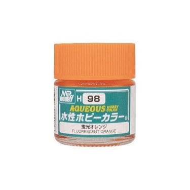 Mr Hobby (Gunze) H097 Aqueous Fluorescent Orange Acrylic Paint 10ml
